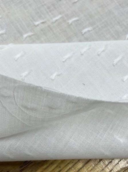 画像4: 生地:綿100%サークルカットジャガード(白) (4)