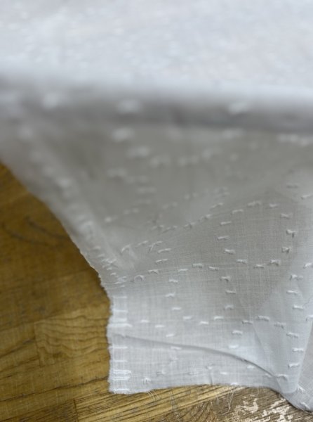 画像8: 生地:綿100%サークルカットジャガード(白) (8)