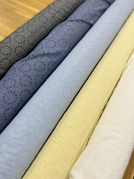 画像9: 生地:綿100%サークルカットジャガード(白) (9)