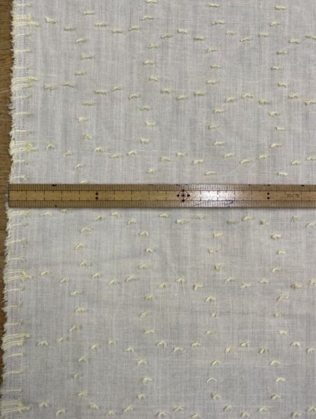 画像2: 生地:綿100%サークルカットジャガード(黄色) (2)