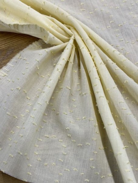 画像5: 生地:綿100%サークルカットジャガード(黄色) (5)