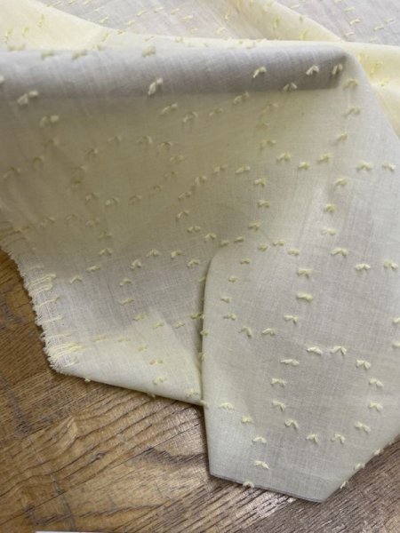 画像6: 生地:綿100%サークルカットジャガード(黄色) (6)