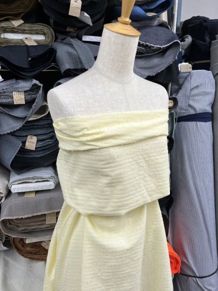 画像8: 生地:綿100%サークルカットジャガード(黄色) (8)