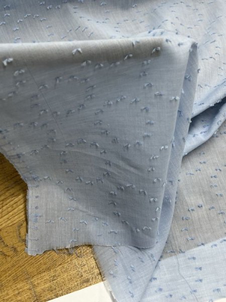 画像7: 生地:綿100%サークルカットジャガード(水色) (7)