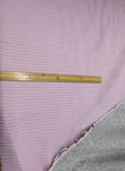 画像2: 生地:針抜きダブルフェイスキルトニット(グレー/ピンク) (2)