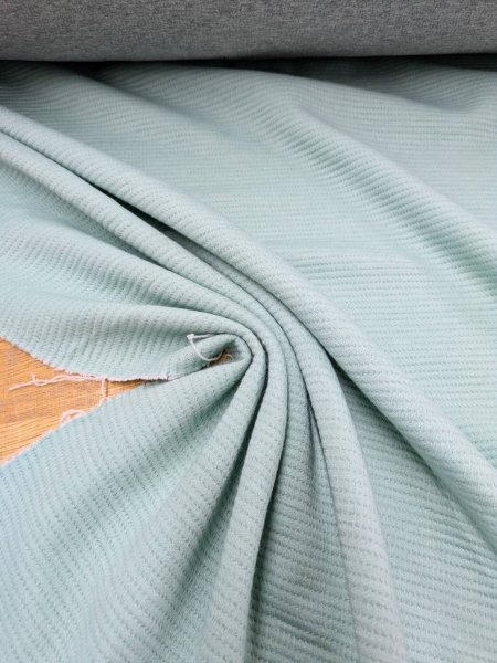 画像6: 生地:針抜きダブルフェイスキルトニット(グレー/グリーン) (6)