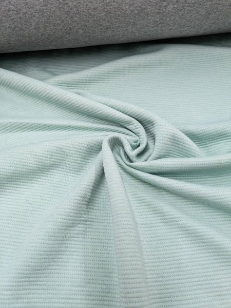画像7: 生地:針抜きダブルフェイスキルトニット(グレー/グリーン) (7)