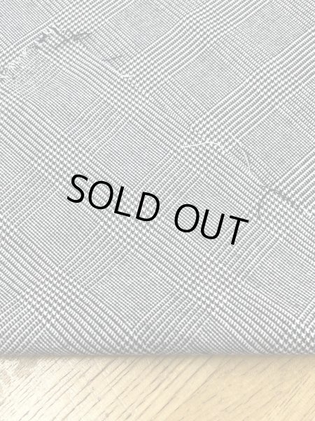 画像3: 生地:裏微起毛グレンチェック柄ポリストレッチ(グレー/白) (3)