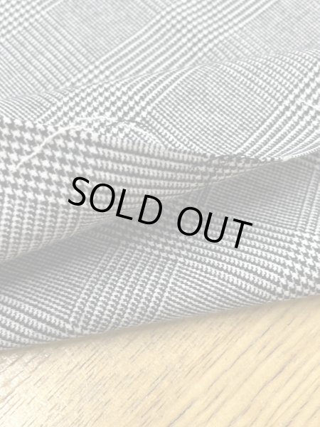 画像4: 生地:裏微起毛グレンチェック柄ポリストレッチ(グレー/白) (4)