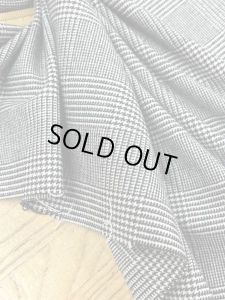 画像5: 生地:裏微起毛グレンチェック柄ポリストレッチ(グレー/白) (5)