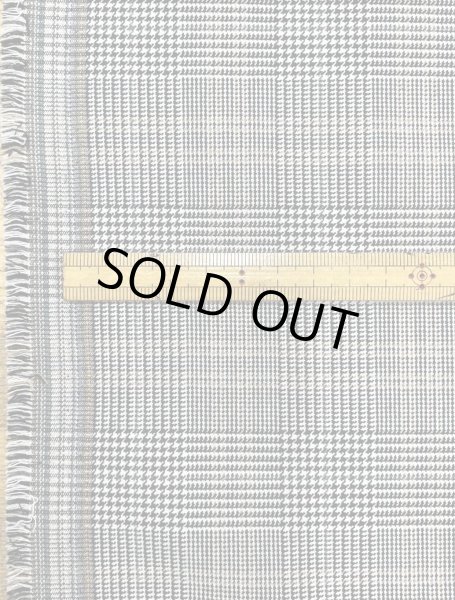 画像2: 生地:裏微起毛グレンチェック柄ポリストレッチ(黒/白)イエローライン (2)