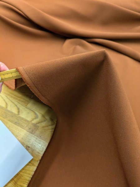 画像4: 生地:ダブルクロス2WAYポリエステルストレッチ(ブラウン) (4)