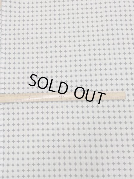 画像2: 生地:綿100%刺子風方眼柄(白/黒) (2)