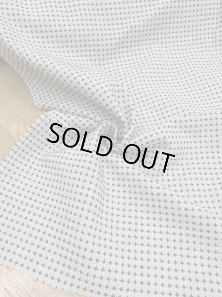 画像5: 生地:綿100%刺子風方眼柄(白/黒) (5)