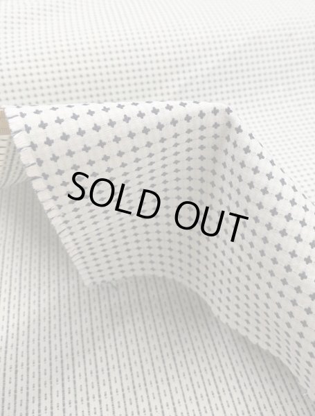 画像6: 生地:綿100%刺子風方眼柄(白/黒) (6)