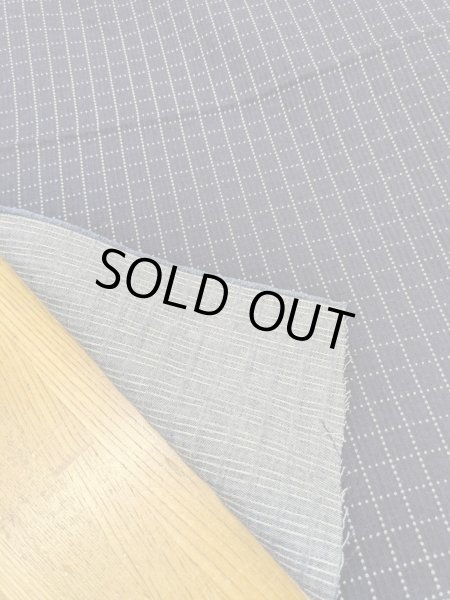 画像3: 生地:綿100%刺子風格子柄(インディコ/白) (3)