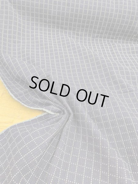 画像5: 生地:綿100%刺子風格子柄(インディコ/白) (5)