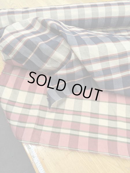 画像7: 生地:チェック柄シルク(紺) (7)