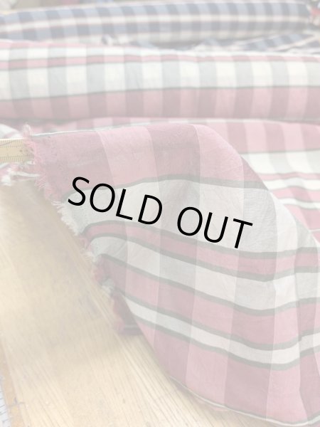 画像5: 生地:チェック柄シルク(赤) (5)