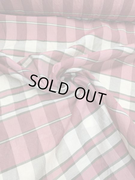 画像6: 生地:チェック柄シルク(赤) (6)