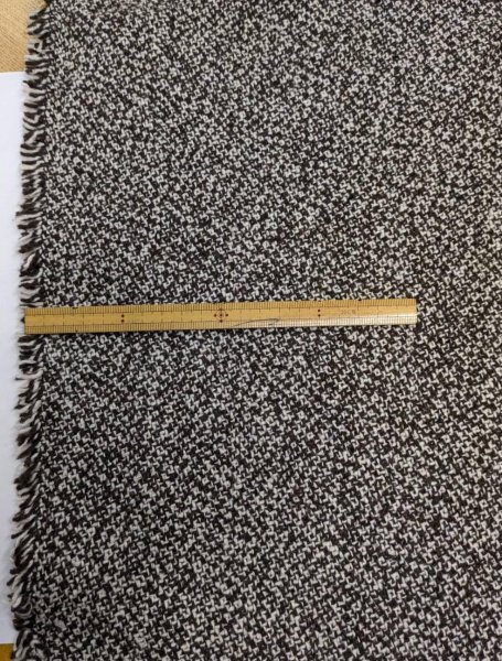 画像1: 生地：杢糸ウールツイード（茶／白） (1)