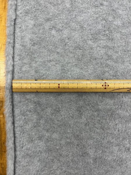 画像2: 生地：ポリエステル両面フリース（ライトグレー） (2)