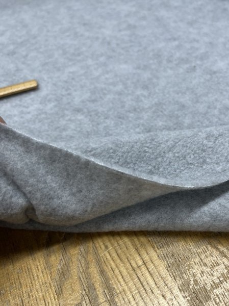 画像4: 生地：ポリエステル両面フリース（ライトグレー） (4)