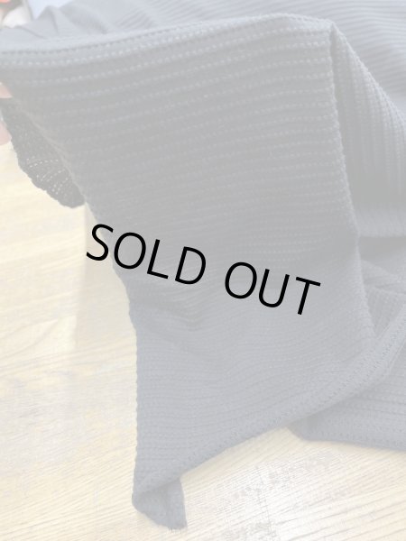 画像2: 生地:綿ナイロンポコポコボーダー2WAYニット(黒) (2)