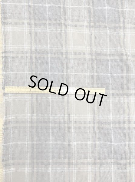 画像1: 生地：チェック織り薄手ウール（ベージュ） (1)