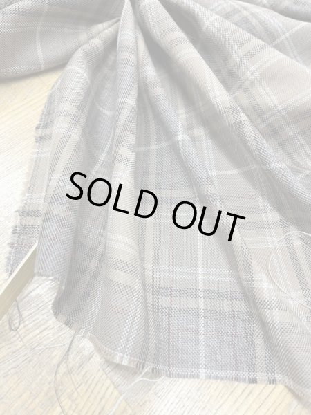 画像5: 生地：チェック織り薄手ウール（ベージュ） (5)