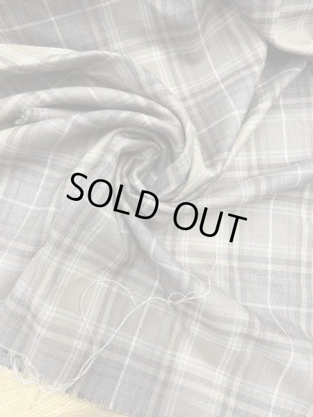 画像6: 生地：チェック織り薄手ウール（ベージュ） (6)
