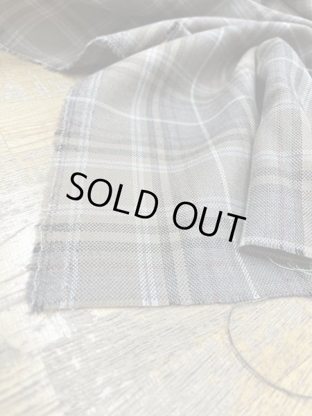 画像7: 生地：チェック織り薄手ウール（ベージュ） (7)