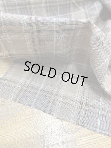 画像8: 生地：チェック織り薄手ウール（ベージュ） (8)