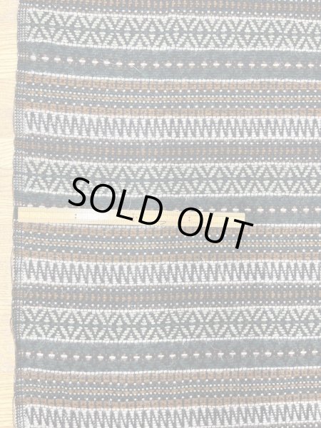 画像1: 生地：ネイティブボーダー柄ウール（グリーン茶） (1)