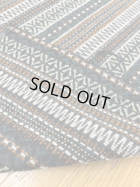 画像3: 生地：ネイティブボーダー柄ウール（グリーン茶） (3)