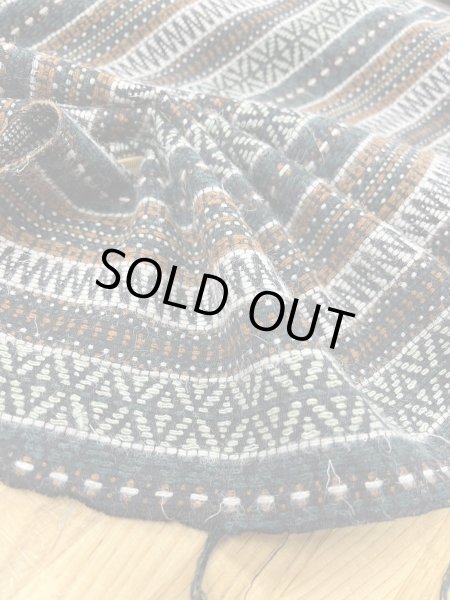 画像5: 生地：ネイティブボーダー柄ウール（グリーン茶） (5)