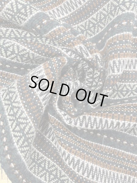 画像6: 生地：ネイティブボーダー柄ウール（グリーン茶） (6)