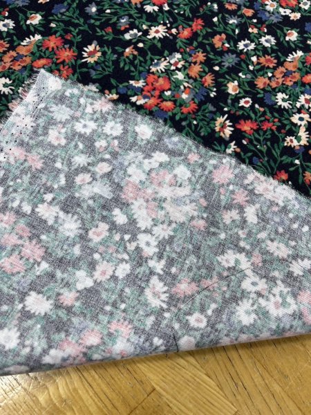 画像3: 生地:綿100%アリッサム柄コットン(紺) (3)