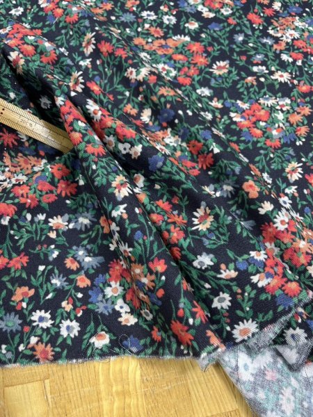 画像5: 生地:綿100%アリッサム柄コットン(紺) (5)