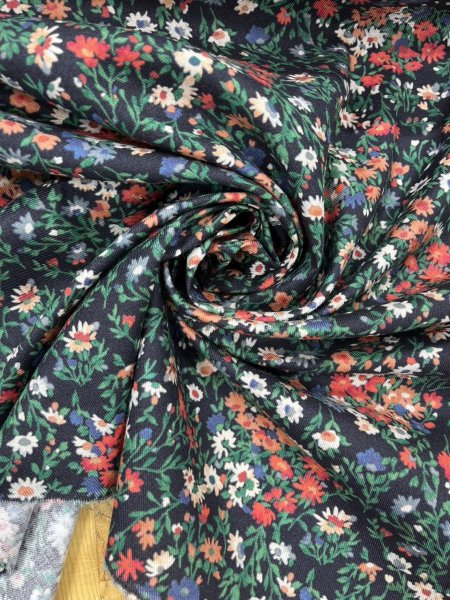 画像6: 生地:綿100%アリッサム柄コットン(紺) (6)