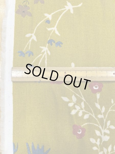 画像2: 生地：綿100％野の花柄コットン（からし） (2)