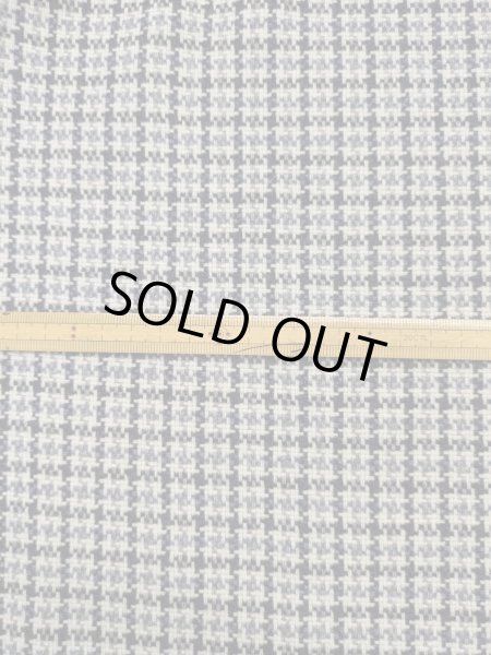 画像2: 生地: 3配色千鳥格子チェックのツイード(生成/グレー/紺) (2)