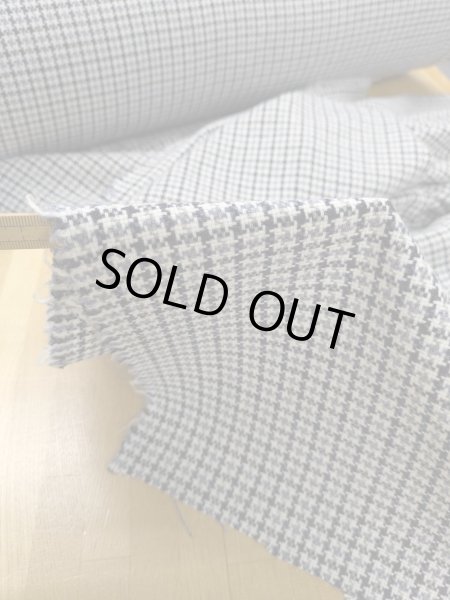 画像3: 生地: 3配色千鳥格子チェックのツイード(生成/グレー/紺) (3)