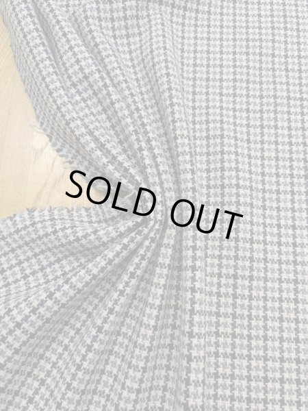 画像5: 生地: 3配色千鳥格子チェックのツイード(生成/グレー/紺) (5)