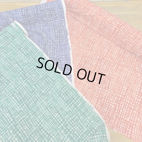 画像7: 生地:手書き風チェック柄ポリプリント(白/青) (7)