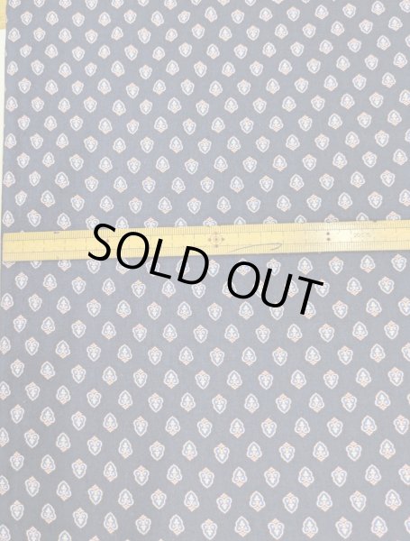 画像2: 生地:プロヴァンス風小紋柄ポリプリント(紺/青) (2)