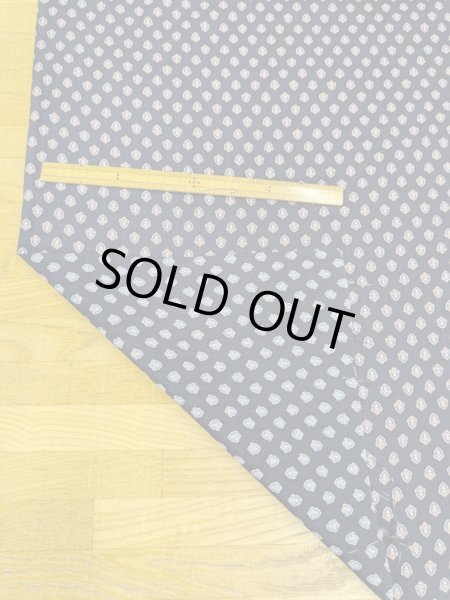 画像3: 生地:プロヴァンス風小紋柄ポリプリント(紺/青) (3)