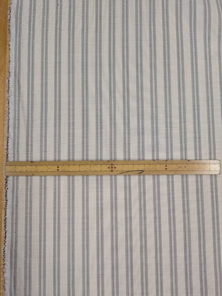 画像2: 生地:ポリウールストライプ(生成/グレー) (2)