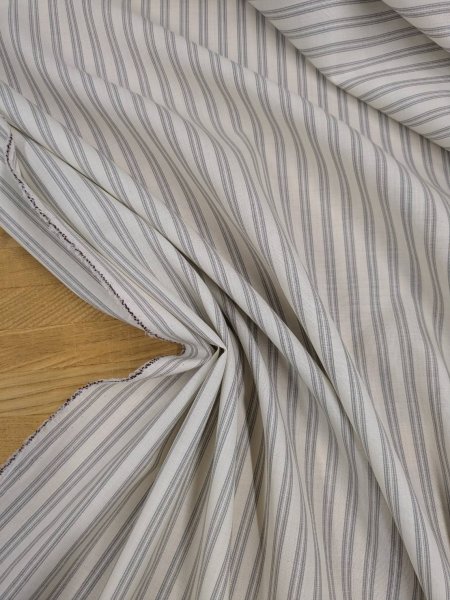 画像5: 生地:ポリウールストライプ(生成/グレー) (5)