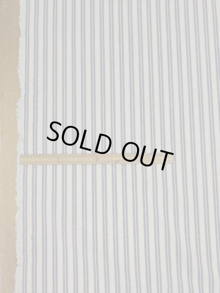 画像1: 生地：ポリウールストライプ（オフ／紺） (1)